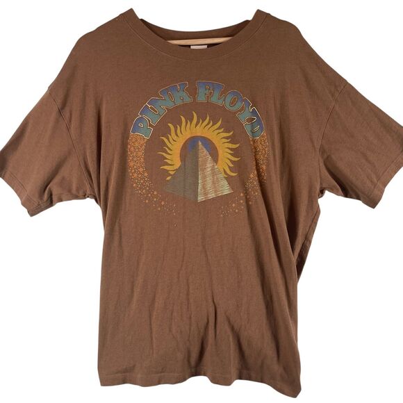 Pink Floyd AE Band Tee SIZE MEDIUM Womens Shirt Top American Eagle Retro Brown - Picture 1 of 8